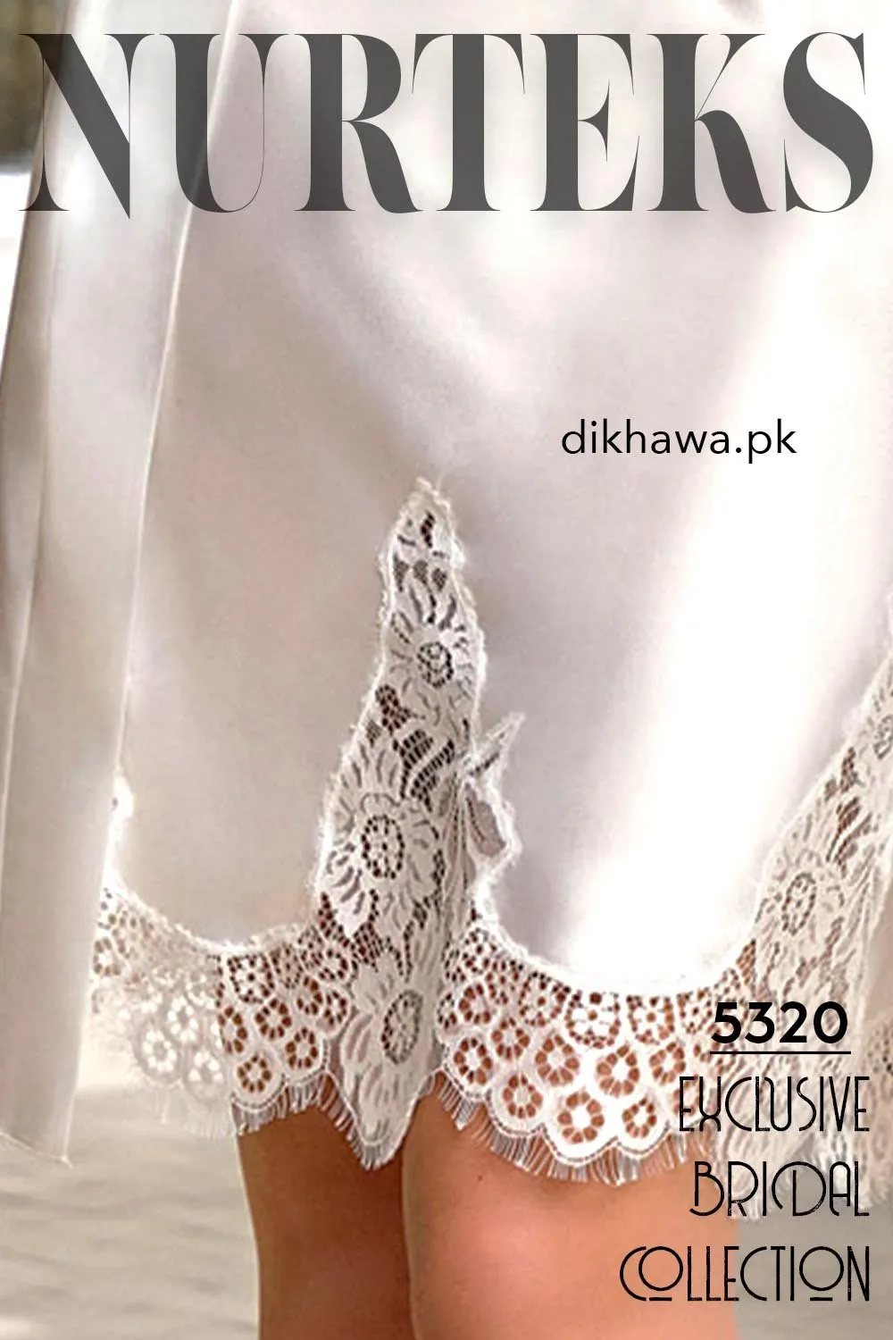 Nurteks - Exclusive Bridal Wedding Honeymoon 2Pc Designer Nighty Set 5320 - Turkish Brand
