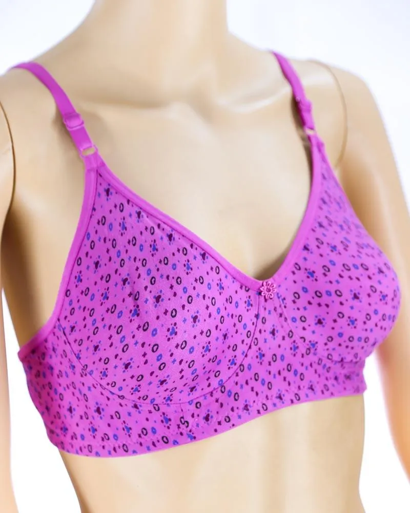 Pack of 2 - Madam Bra - M-8 - Non Padded, Non Wired Bra, Soft Jersey Cotton Bra