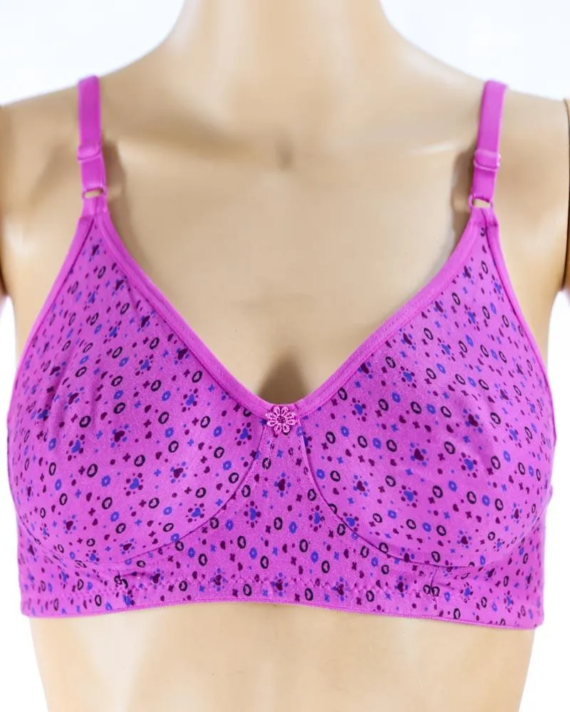 Pack of 2 - Madam Bra - M-8 - Non Padded, Non Wired Bra, Soft Jersey Cotton Bra