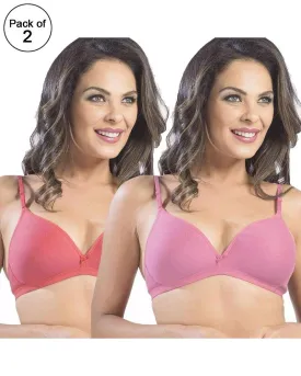 Pack of 2 - Sonari Omania Bra - Non Padded Non Wired - Imported Bra - Random Colors
