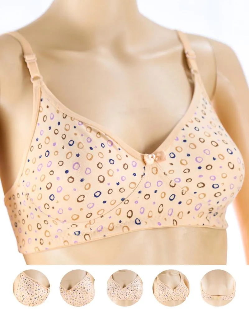 Pack of 3 - Madam Bra - M-7 - Non Padded, Non Wired Bra, Soft Jersey Cotton Bra