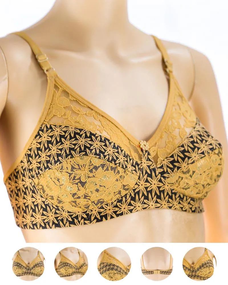 Pack of 3 Madam Bra - N3 - Non Padded Bra - Non Wired Bra