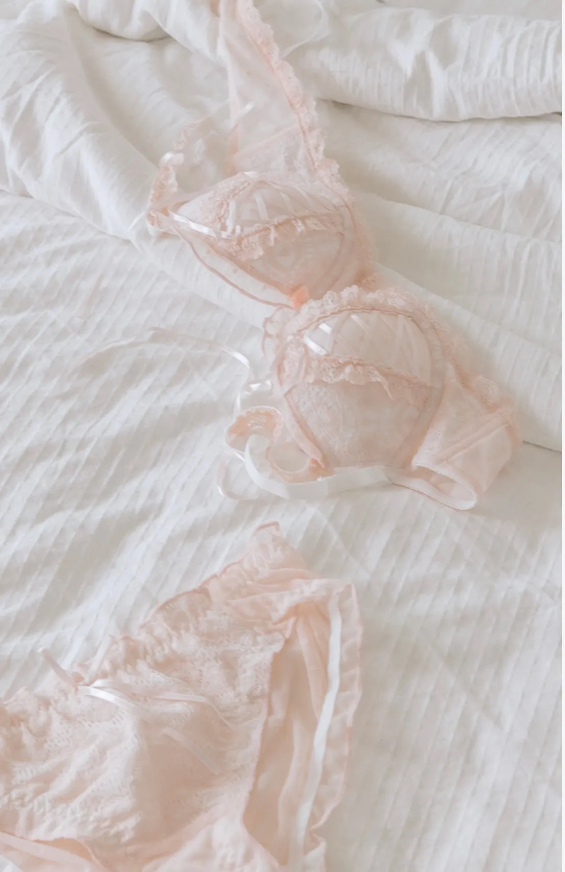 Peachy Sweetheart Lingerie Lace Lingerie set
