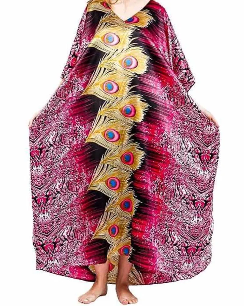 Peacock Long Kaftan By Valerie