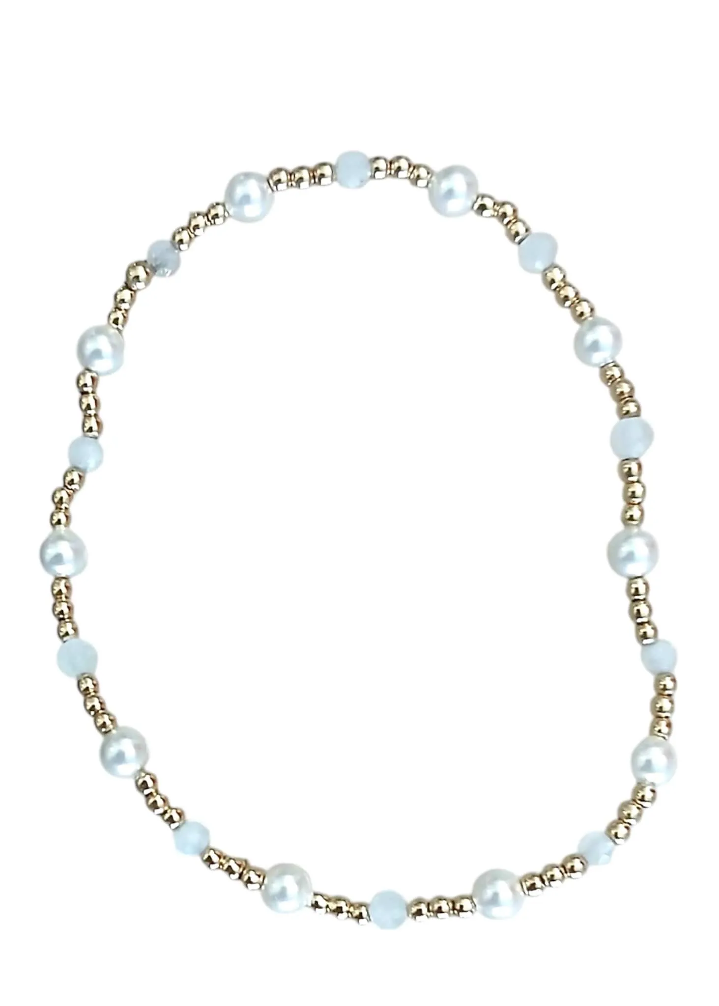 Pearl Sincerity Pattern 4mm Bead Bracelet - Moonstone