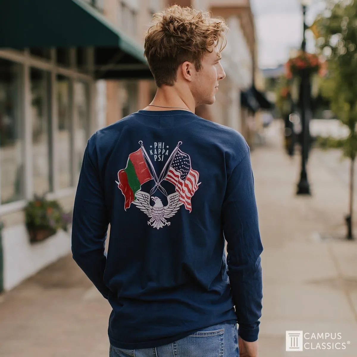 Phi Delt Comfort Colors Navy Patriot tee