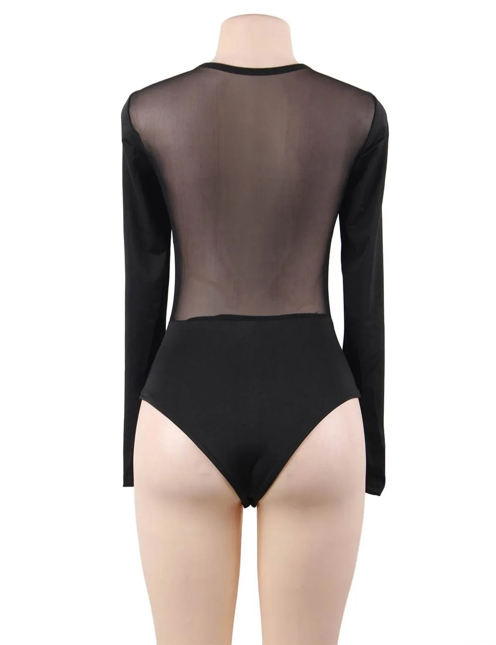 Plus Size Crotch Open Lace Wind button Mature Transparent Sexy Underwear