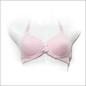 Polka Dotted Baby Pink Bra