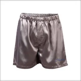 Polyester Solid Satin Men's Boxer MS01-SLV