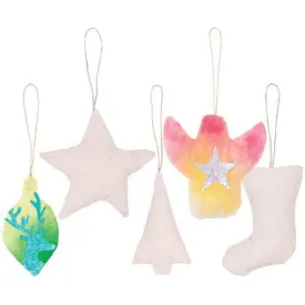 Pre-stuffed Calico Christmas Ornaments - Pack of 10