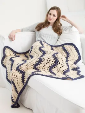 Quick Lacy Ripple Afghan (Crochet)