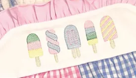 Rainbow Popsicle Row Embroidery**DESIGN ONLY**