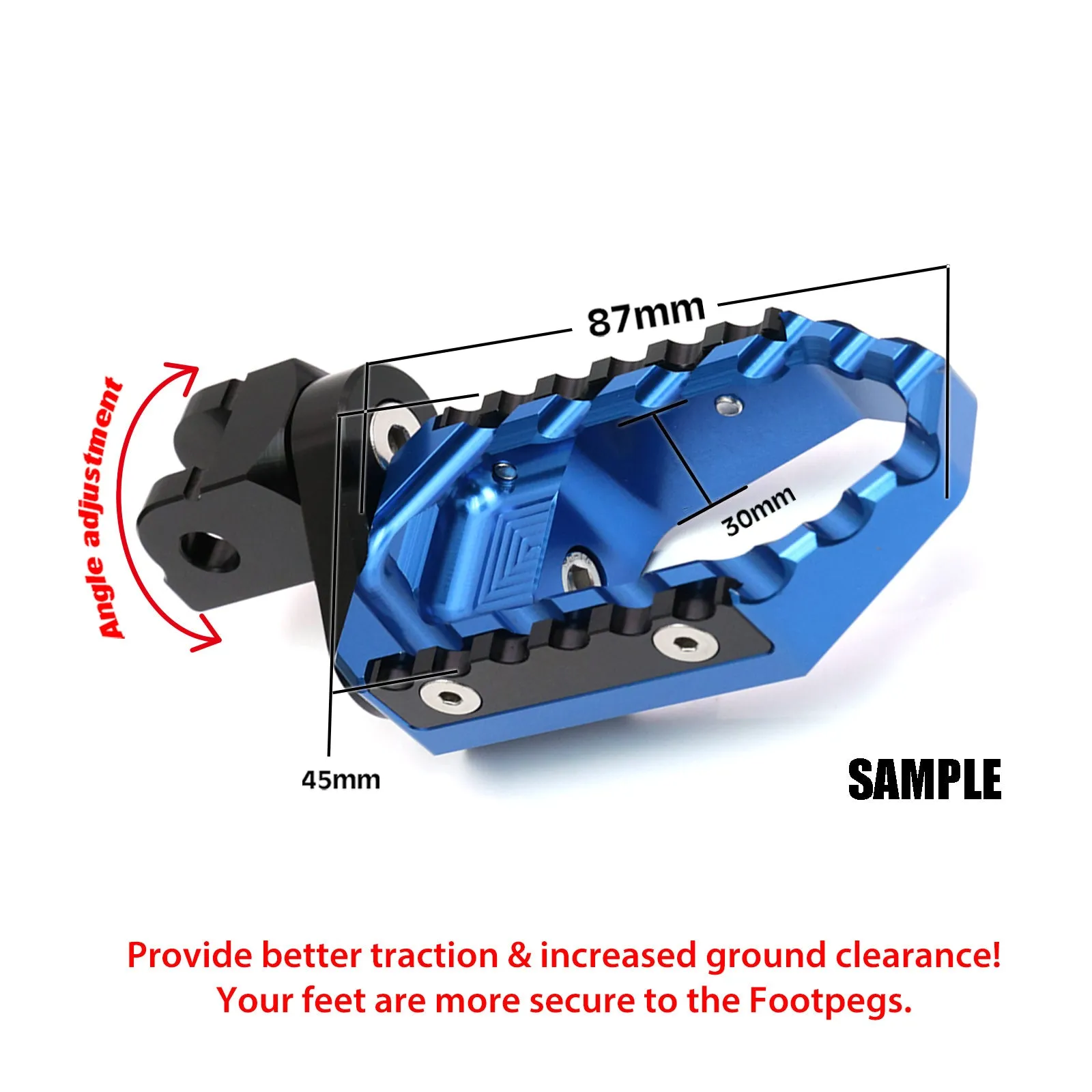{Rear}  Fits Triumph Speed Four Speed Triple 25mm Adjustable TRC Touring Wide Foot Pegs