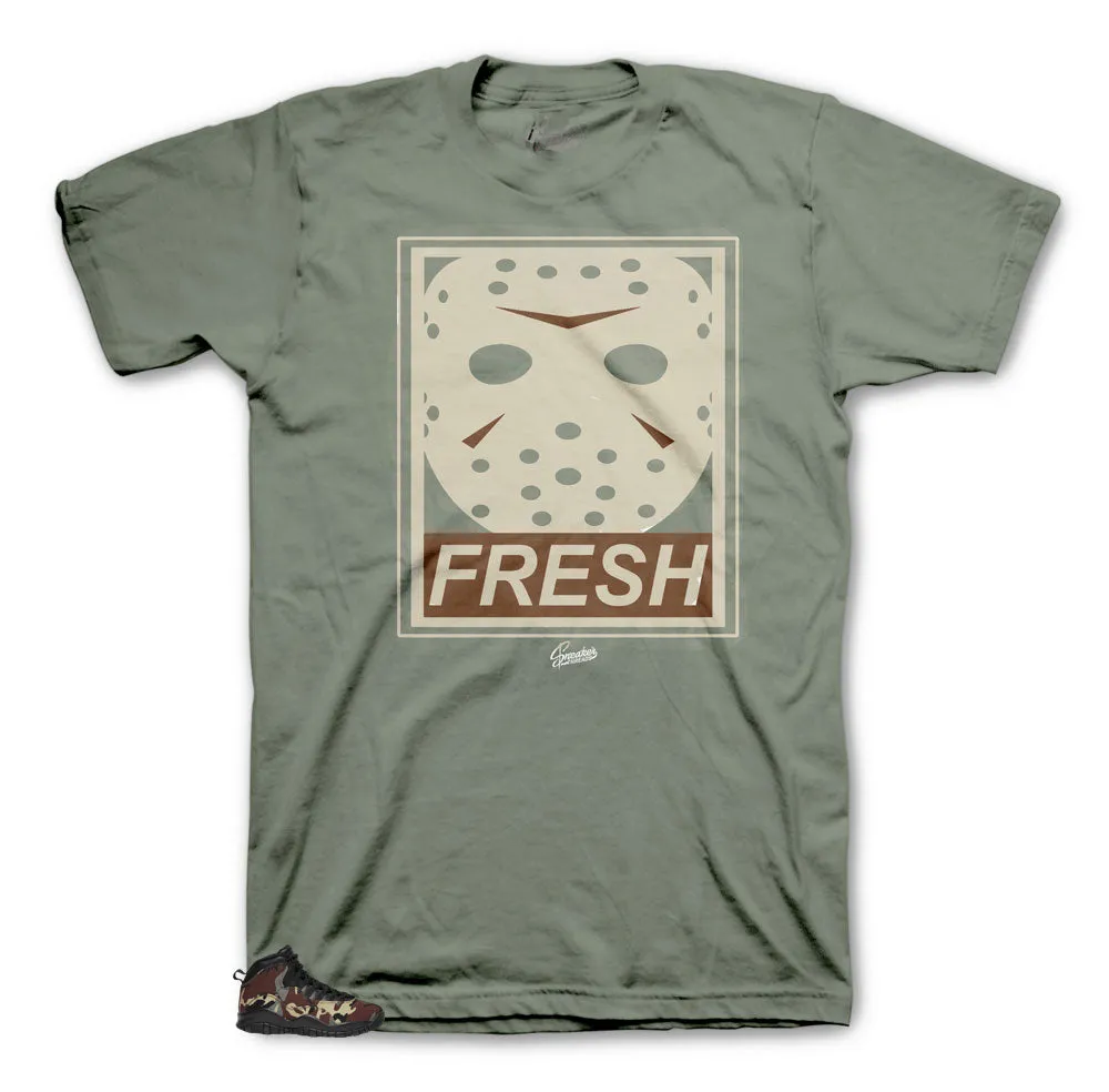 Retro 10 Woodland Camo Fresh to Death Shirt