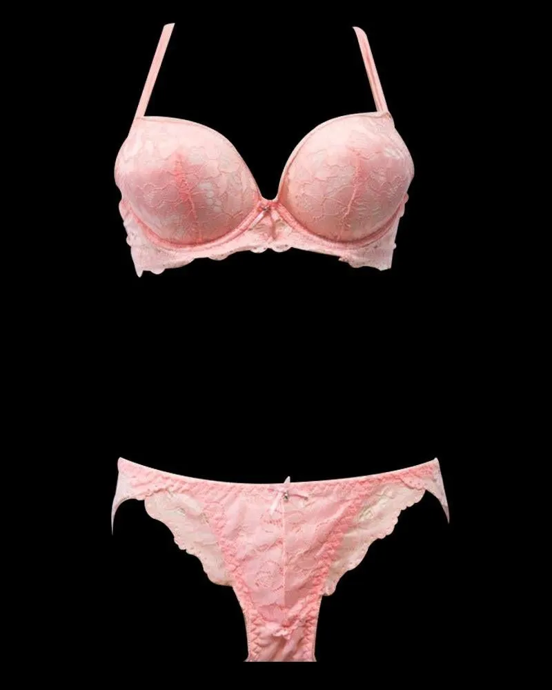 Royal Designed 8855 Pink Bra Panty Set , Single Padded - Under Wired Bra - By 902 MiMi