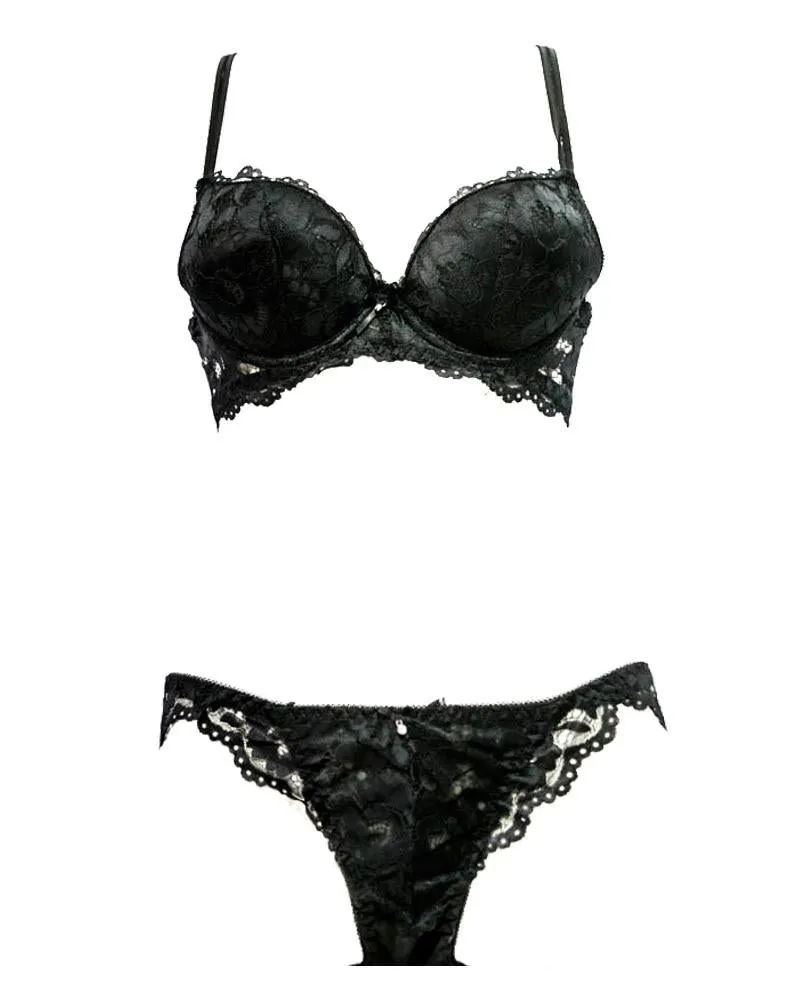 Royal Designed Black Bra , Single Padded - Under Wired Bra - By 902 MiMi