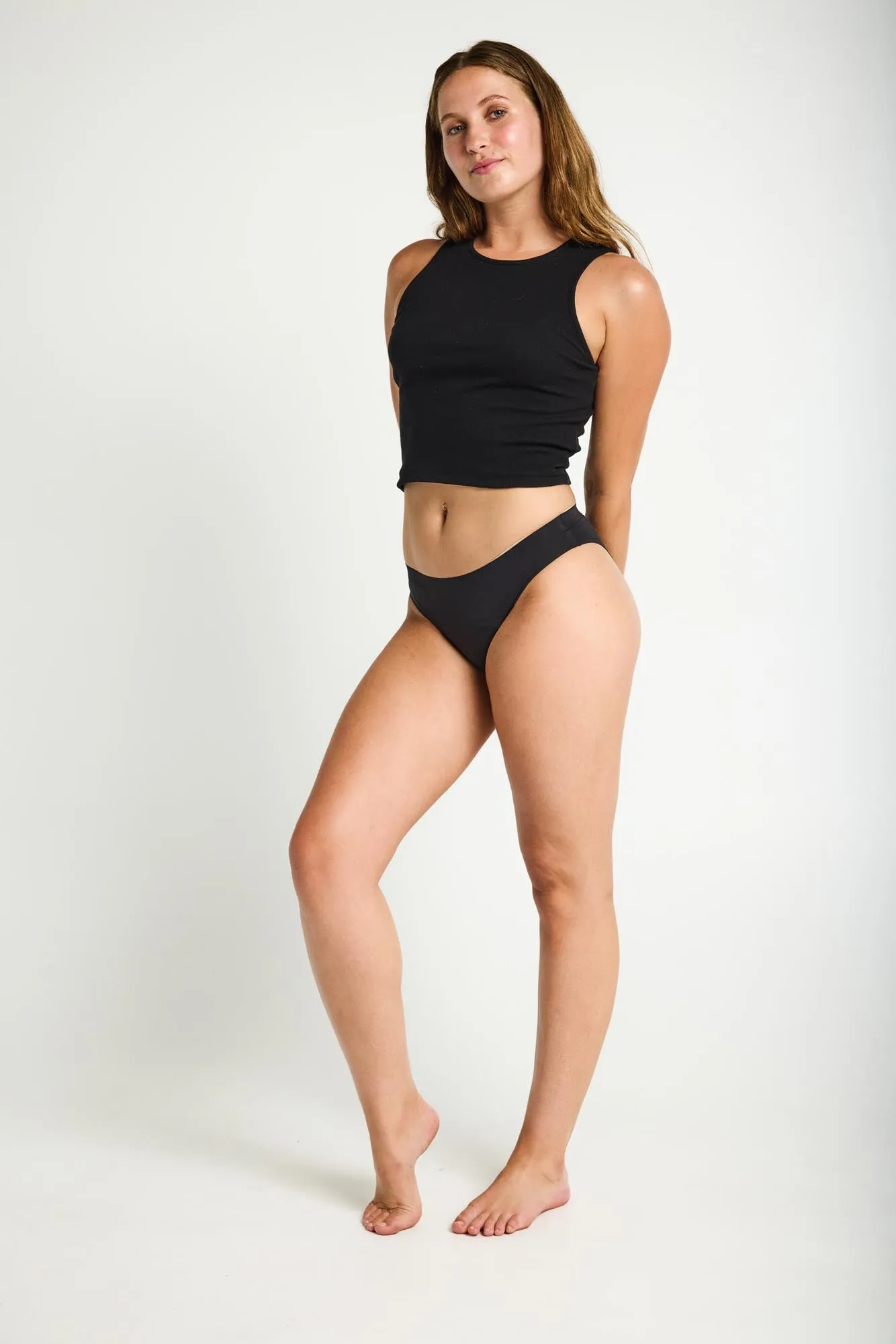 Seamfree Bikini Moderate-Heavy Black