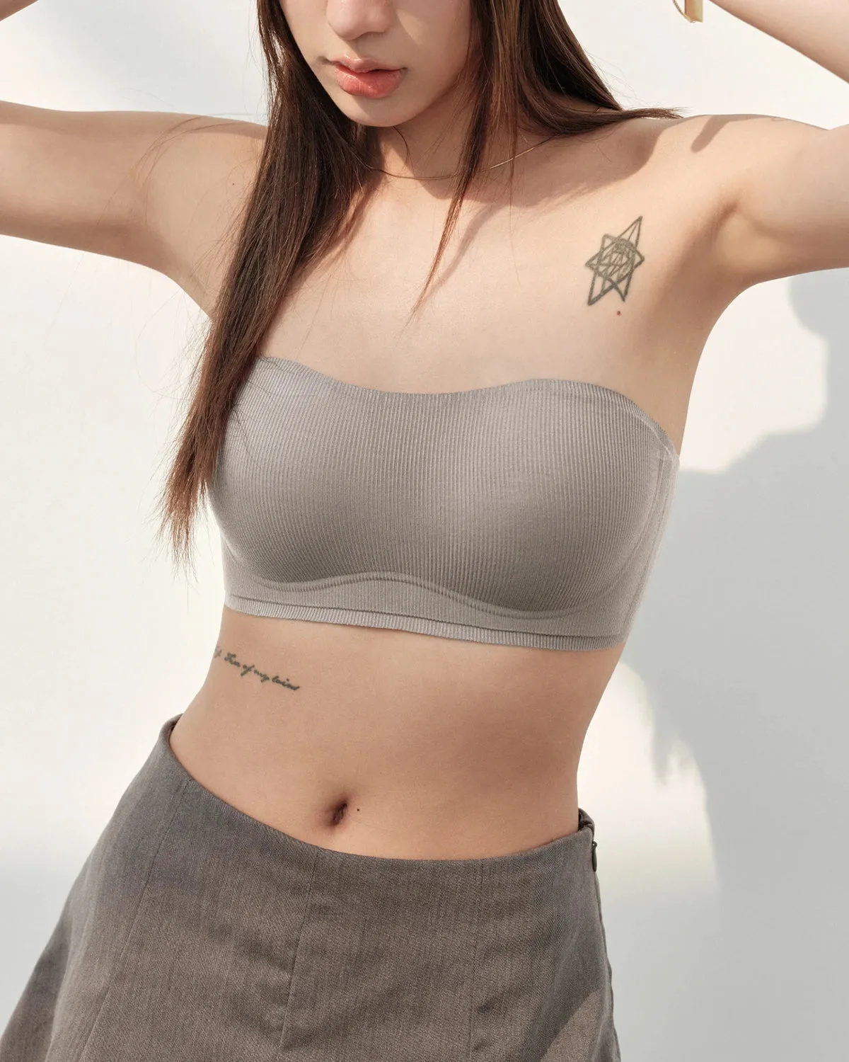 Seamless Non-slip Silk Bandeau Bra