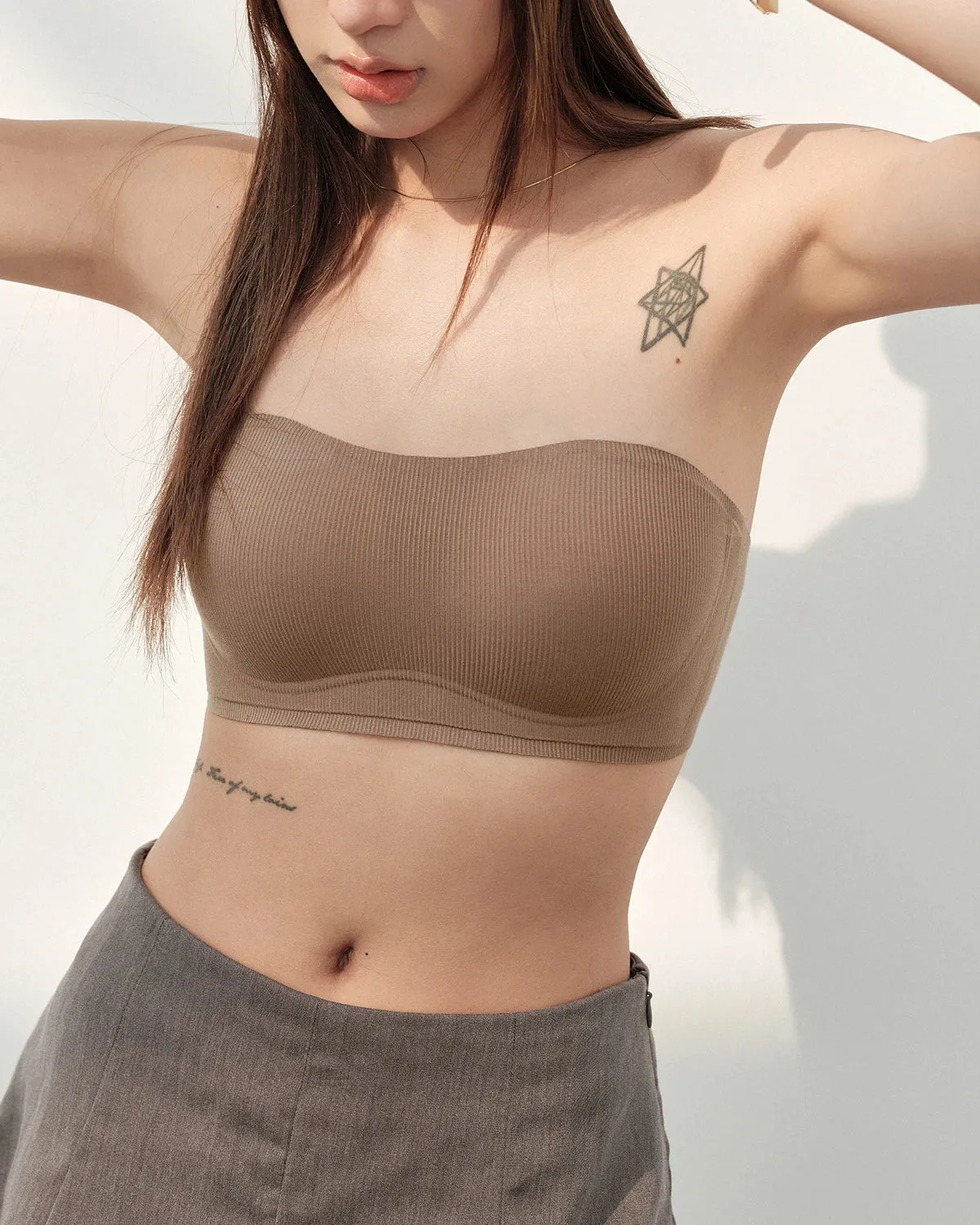 Seamless Non-slip Silk Bandeau Bra