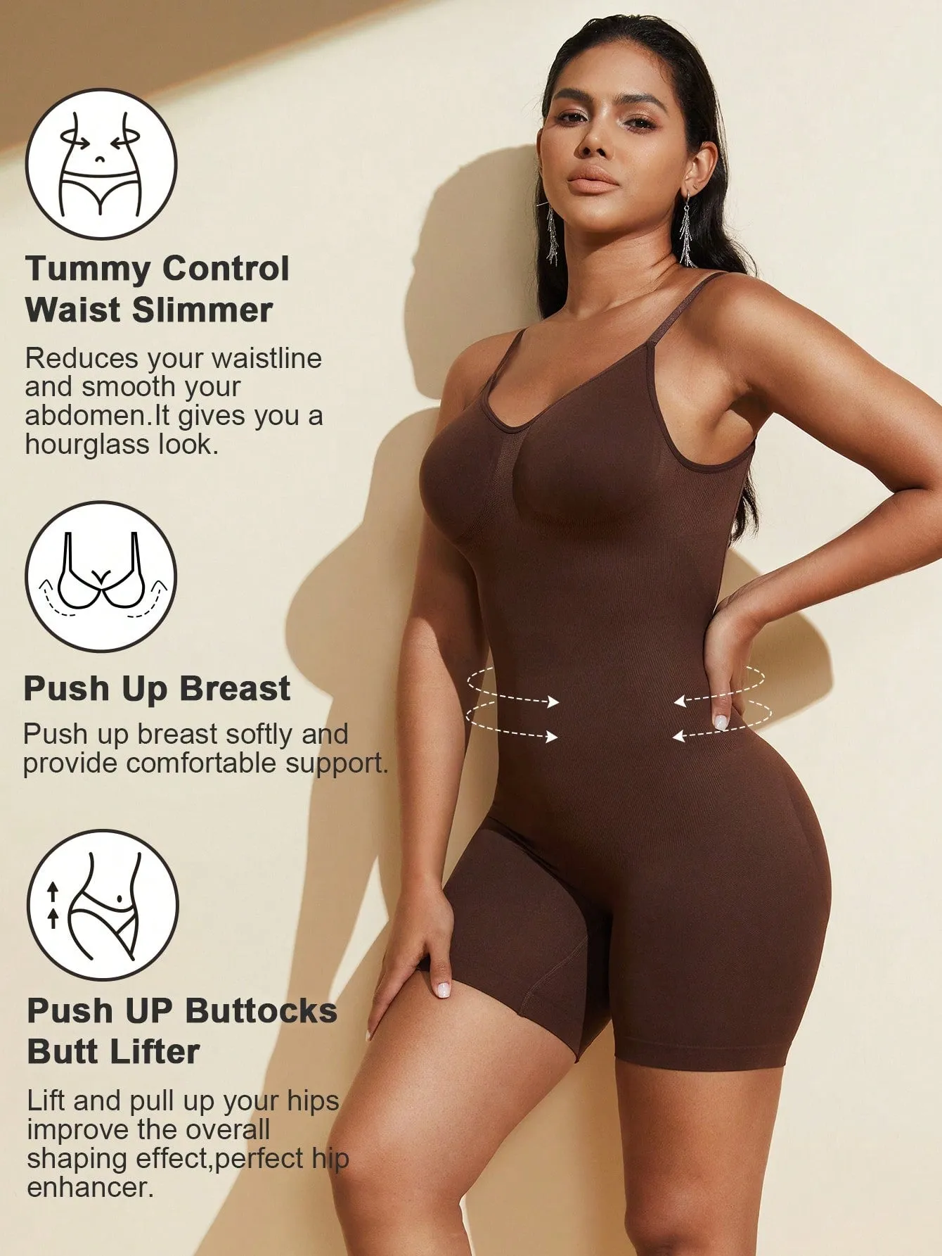 Seamless Tummy Control Backless Body Shaping
