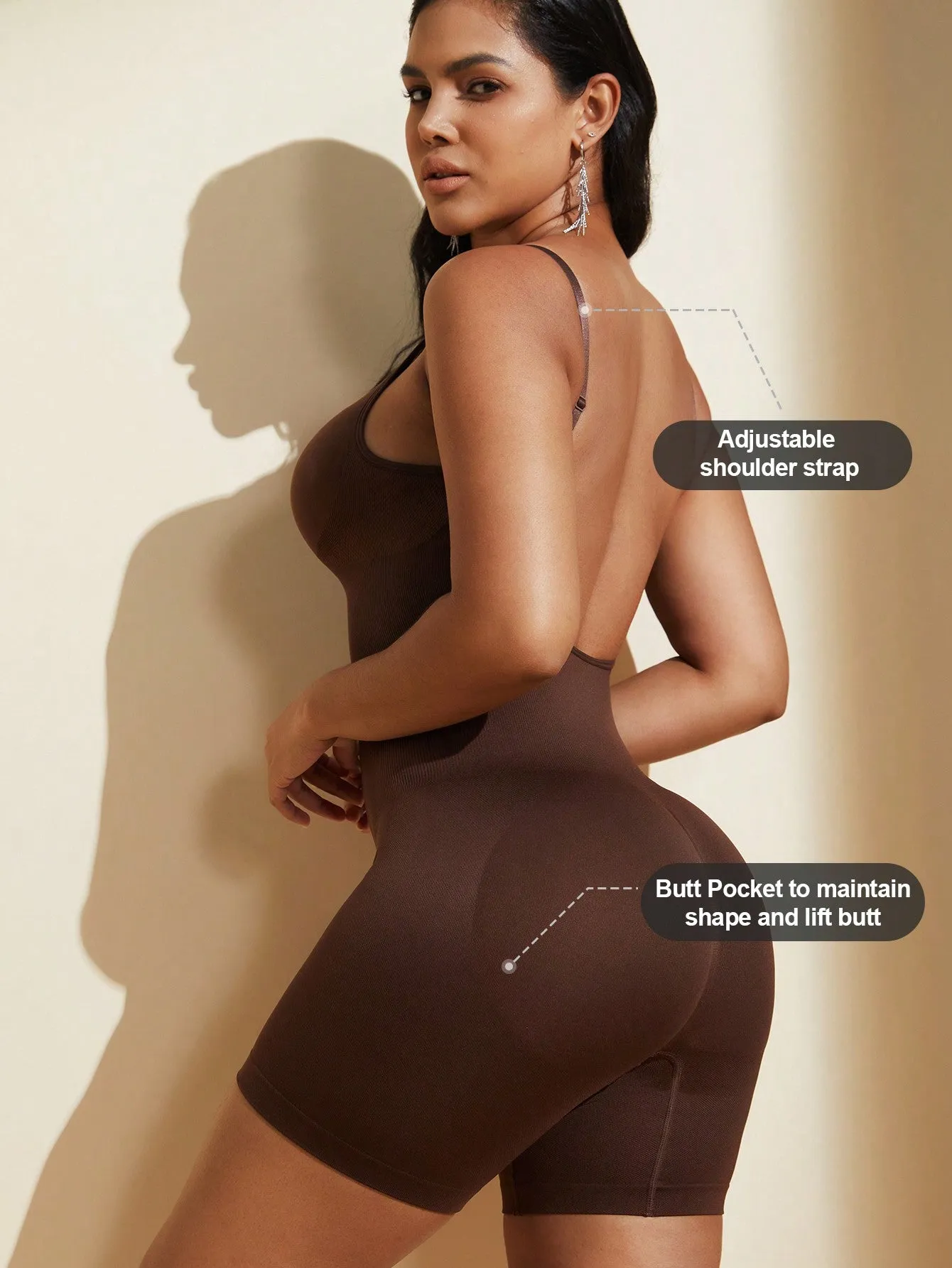 Seamless Tummy Control Backless Body Shaping