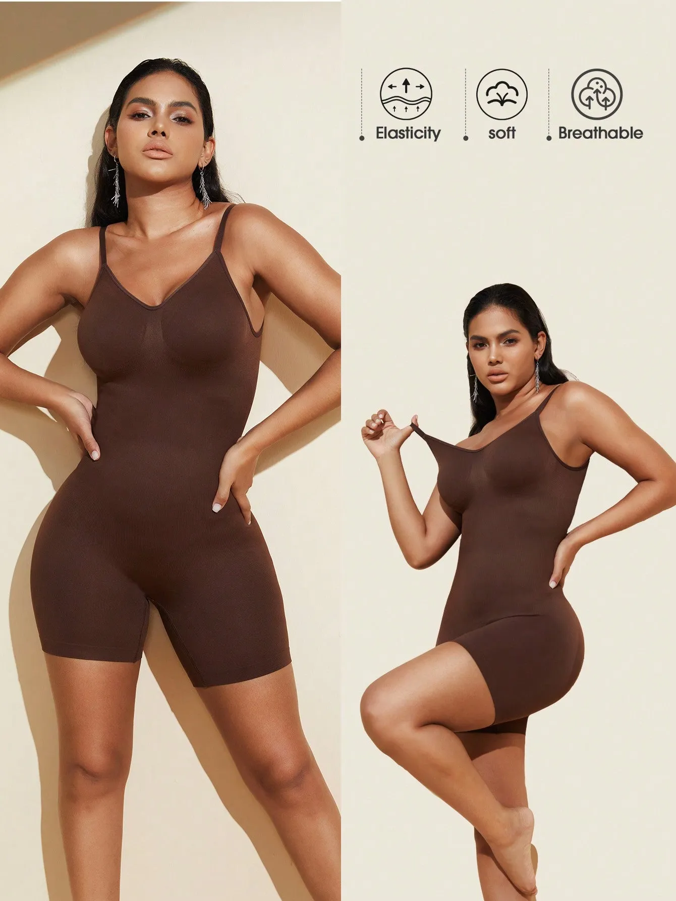 Seamless Tummy Control Backless Body Shaping