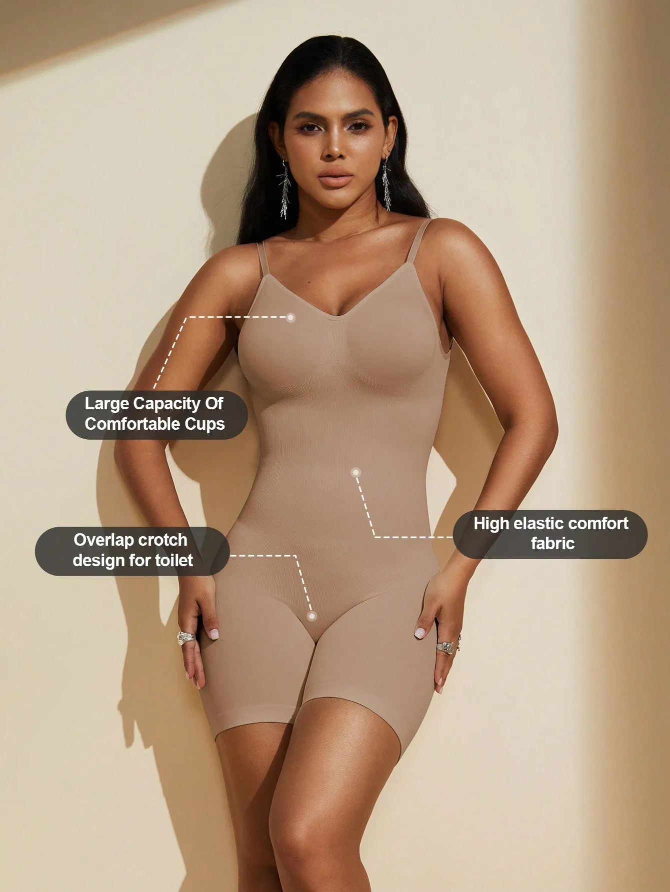 Seamless Tummy Control Backless Body Shaping