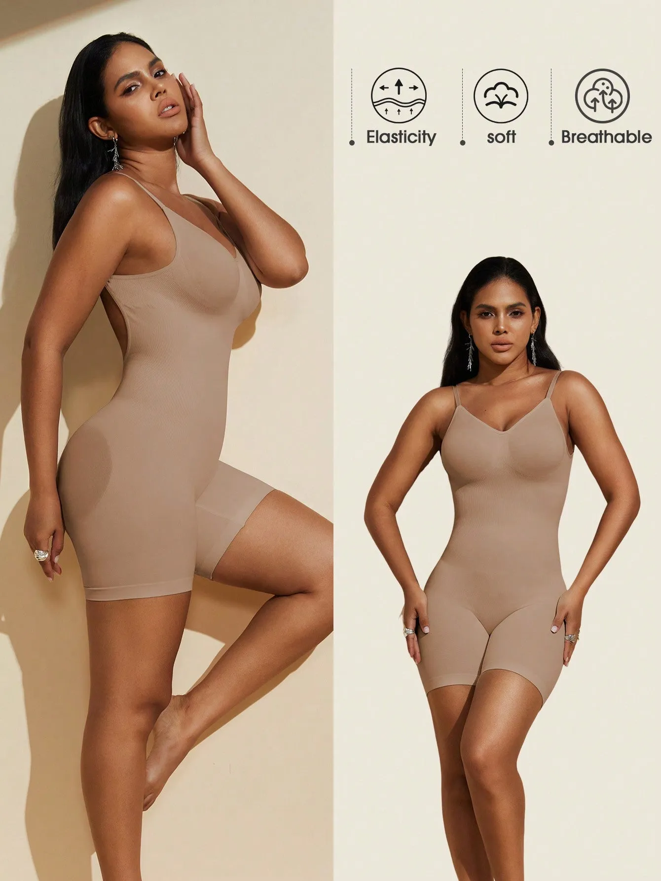 Seamless Tummy Control Backless Body Shaping