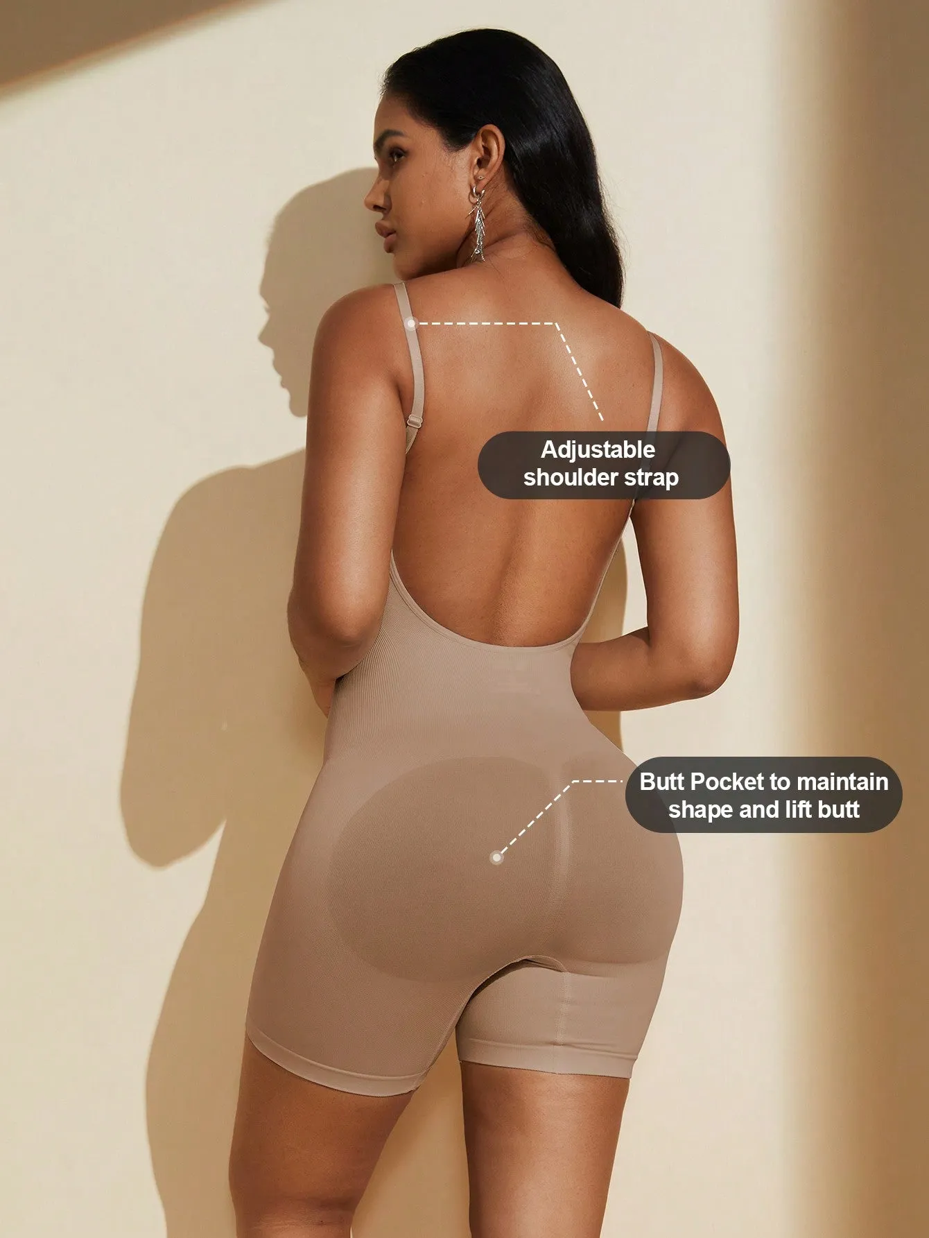 Seamless Tummy Control Backless Body Shaping
