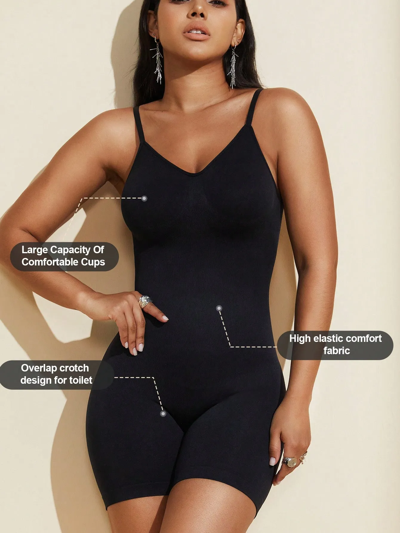 Seamless Tummy Control Backless Body Shaping