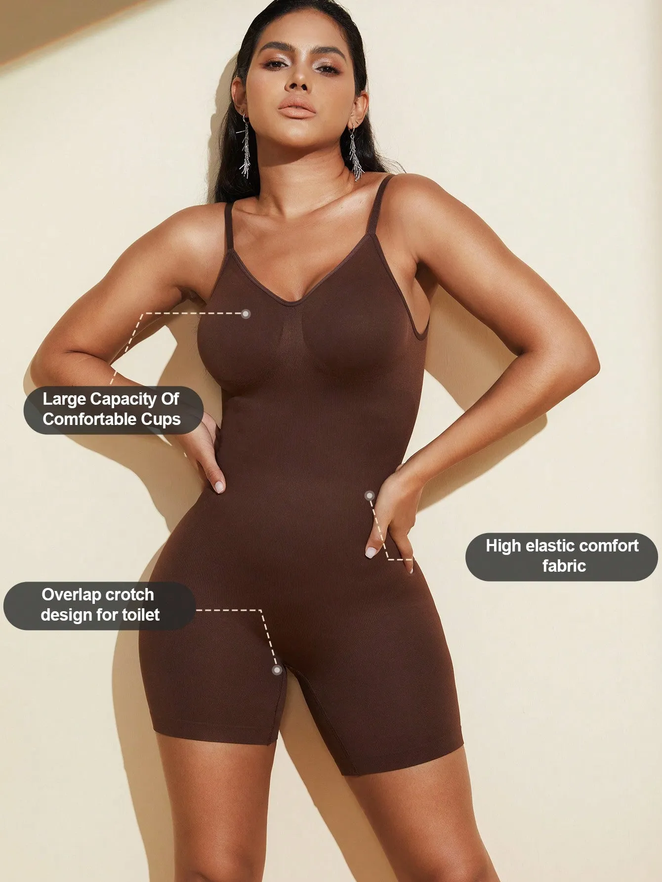 Seamless Tummy Control Backless Body Shaping