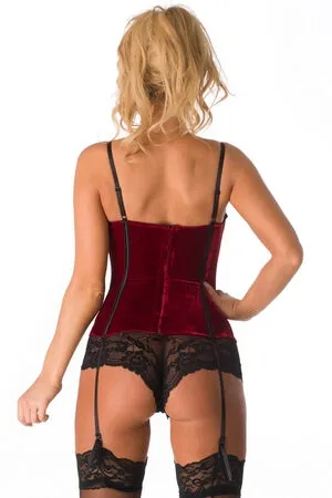 Seductive Red Velvet Corset