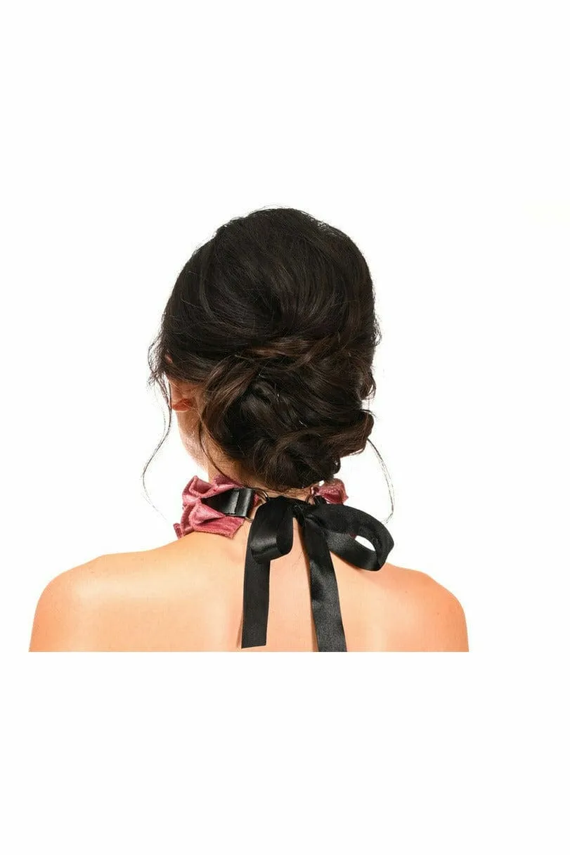 Sexy Dusty Rose Velvet Costume Choker