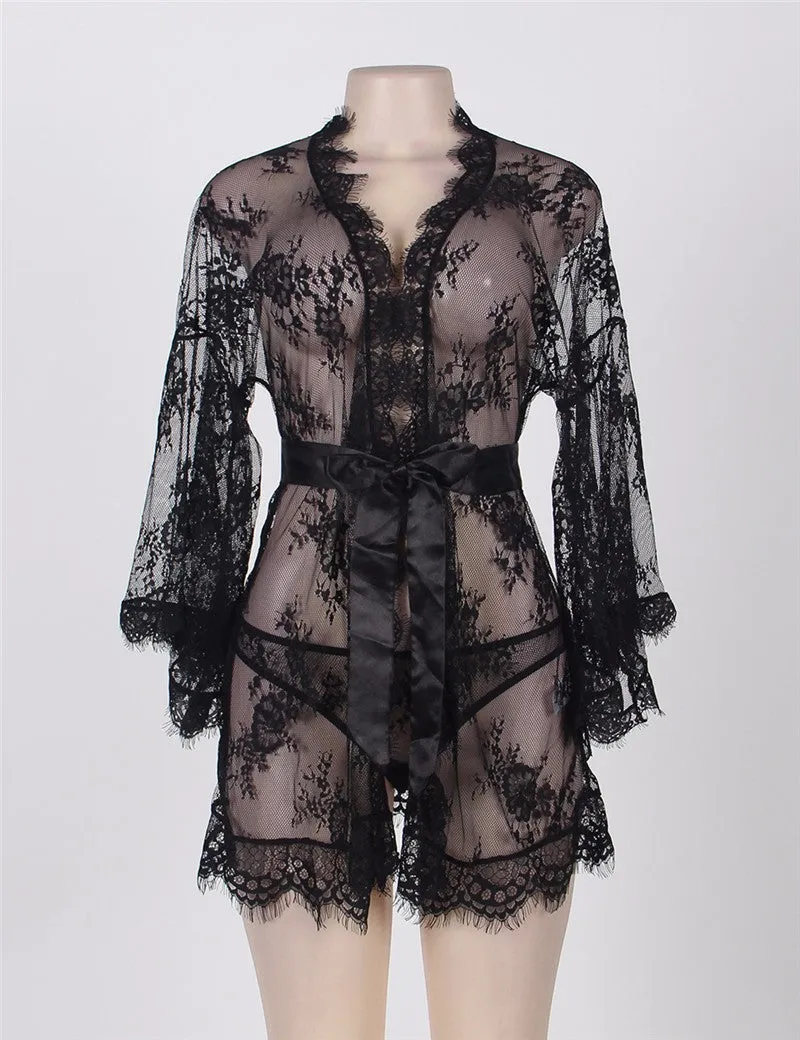 Sexy lace Lingerie Transparent bridal Nightwear