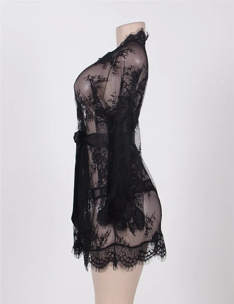 Sexy lace Lingerie Transparent bridal Nightwear