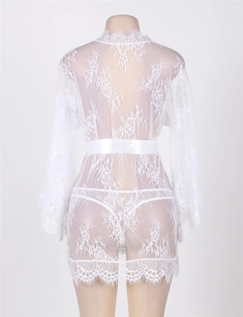 Sexy lace Lingerie Transparent bridal Nightwear