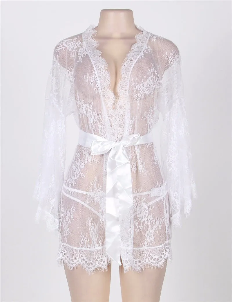 Sexy lace Lingerie Transparent bridal Nightwear