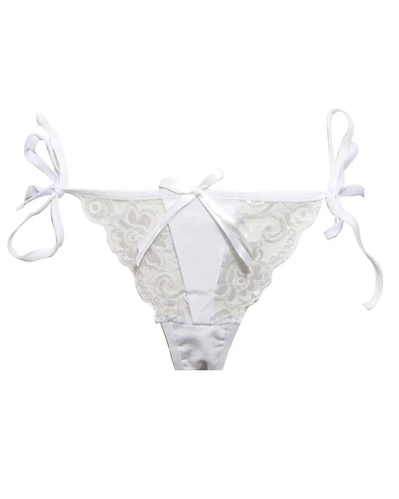 Sexy Net Lace Panty 6806 - White Bikini Type Underwear