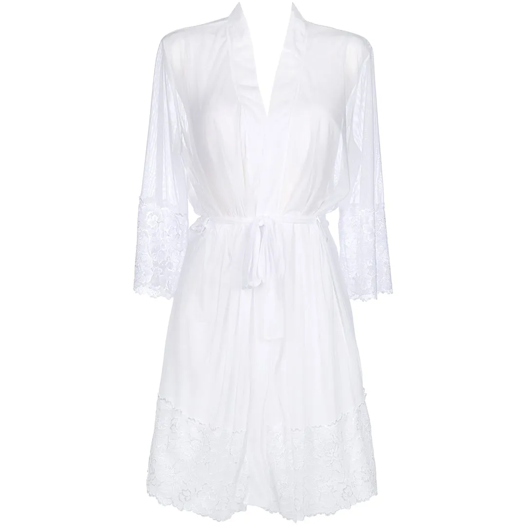 Sheer Robe Axami Naughty in Nude White