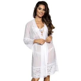 Sheer Robe Axami Naughty in Nude White