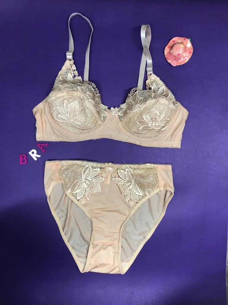 Skin Bridal Bra Panty Sets - Non Padded Underwired Bra Panty Set 2022