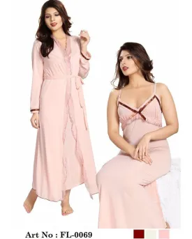 Skin Nighty - FL-0069 - Flourish 2 Piece Nightwear