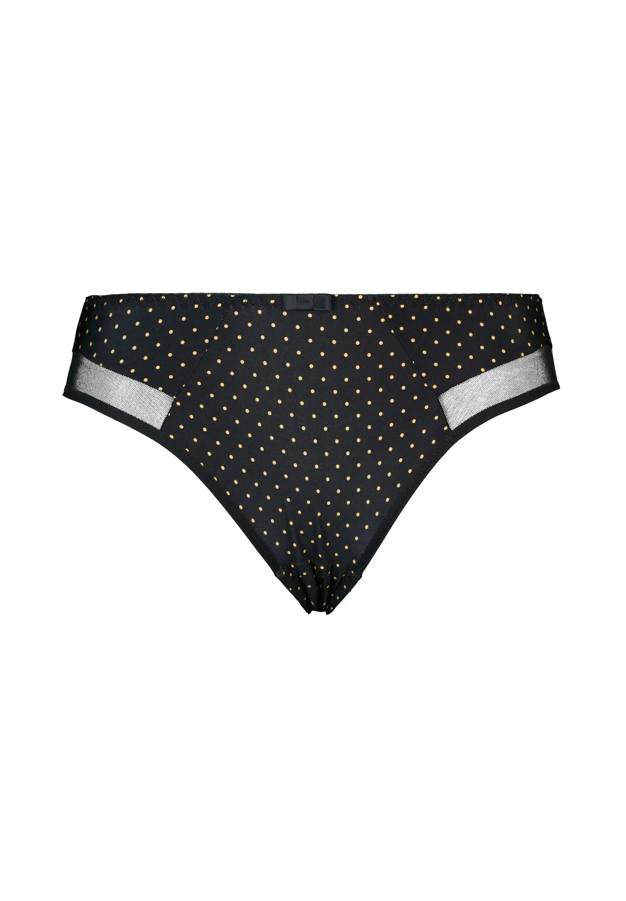 Slip Complice Imprimé Pois Noir & Ocre