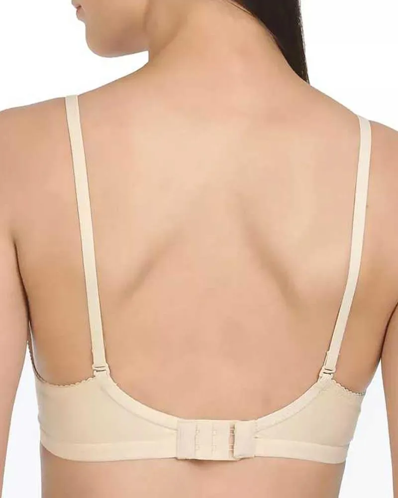 Soft Maroon Non Padded Bra - 5551 - Bodycare - White