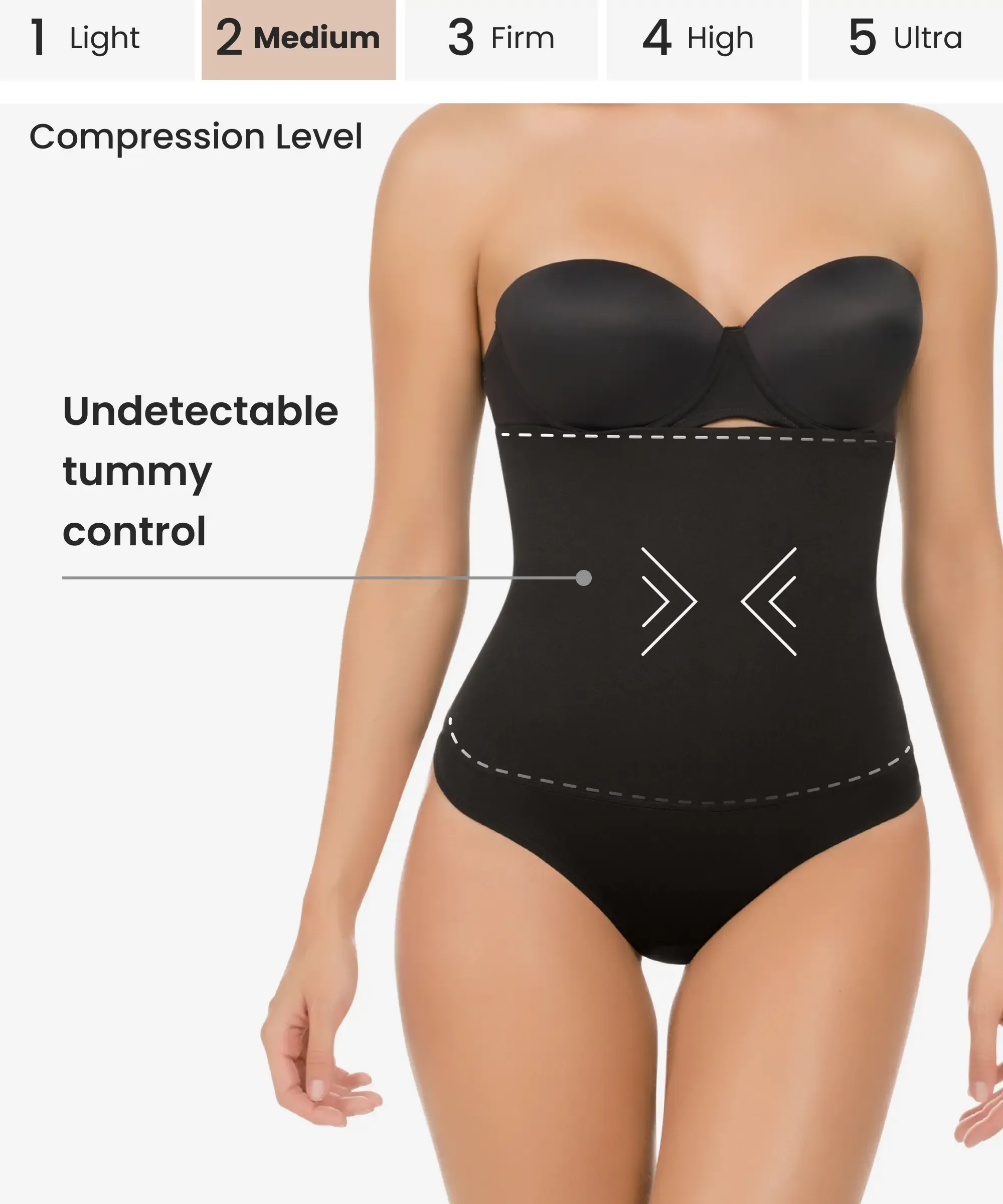 Strapless Ultra Compression Body Shaper - Style 1560