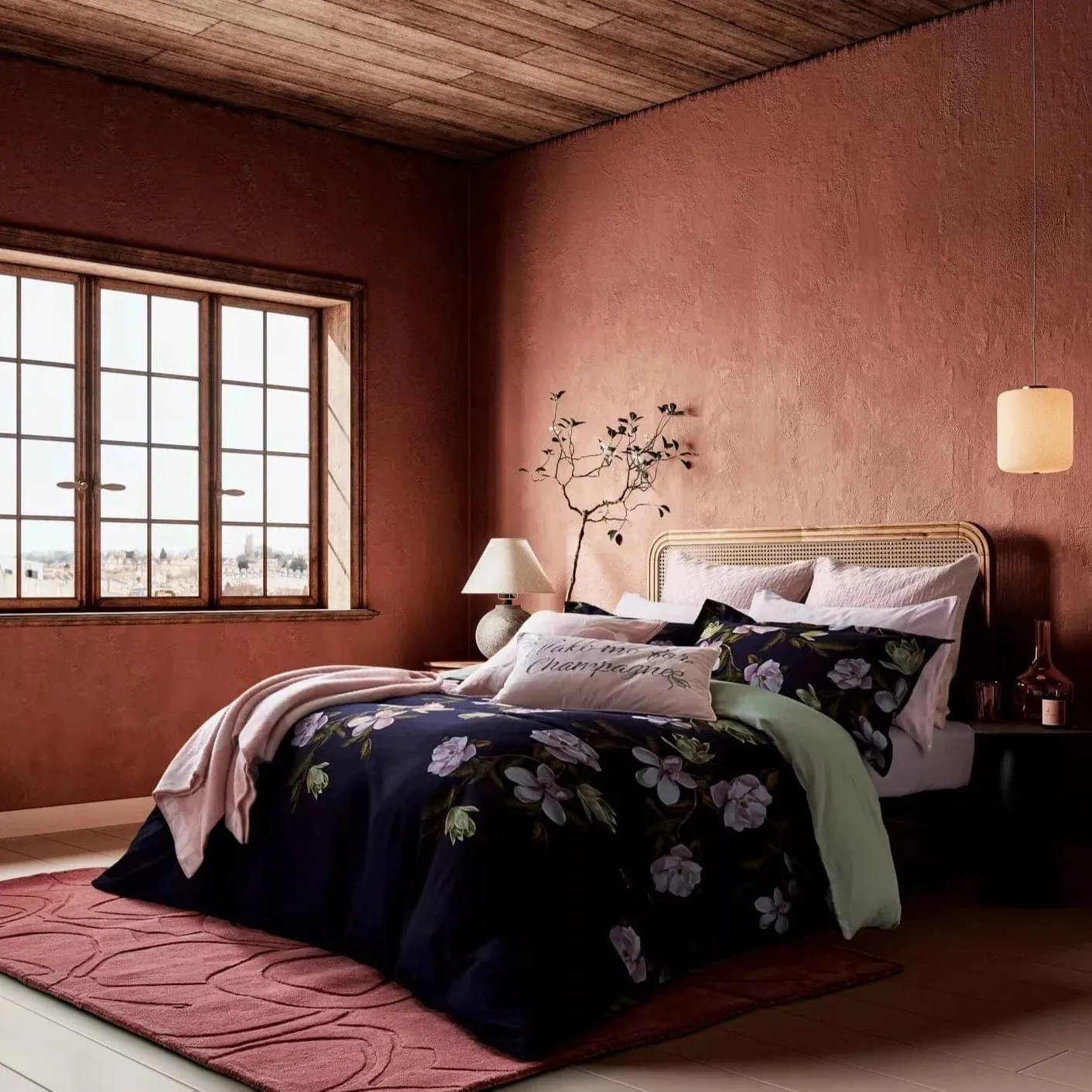 Ted Baker Opal Floral King Duvet Cover Set in Navy