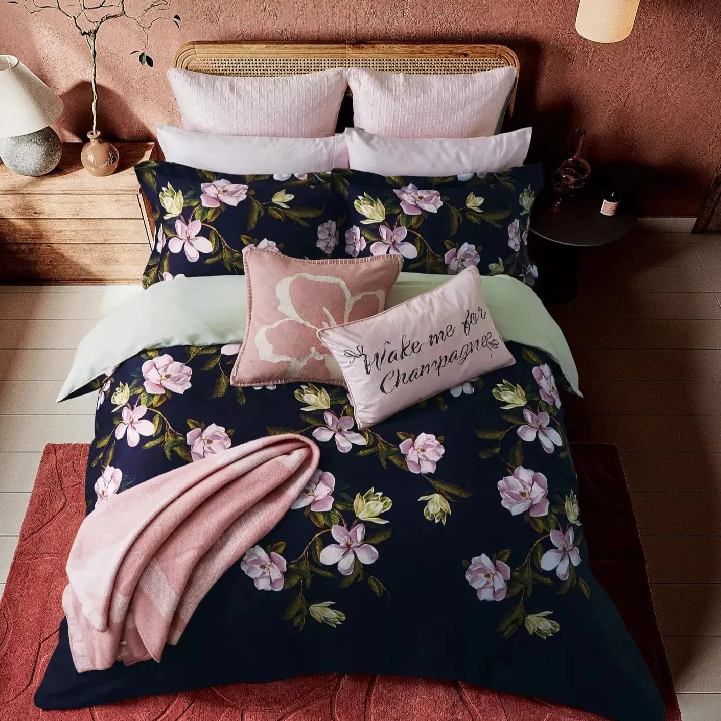 Ted Baker Opal Floral King Duvet Cover Set in Navy