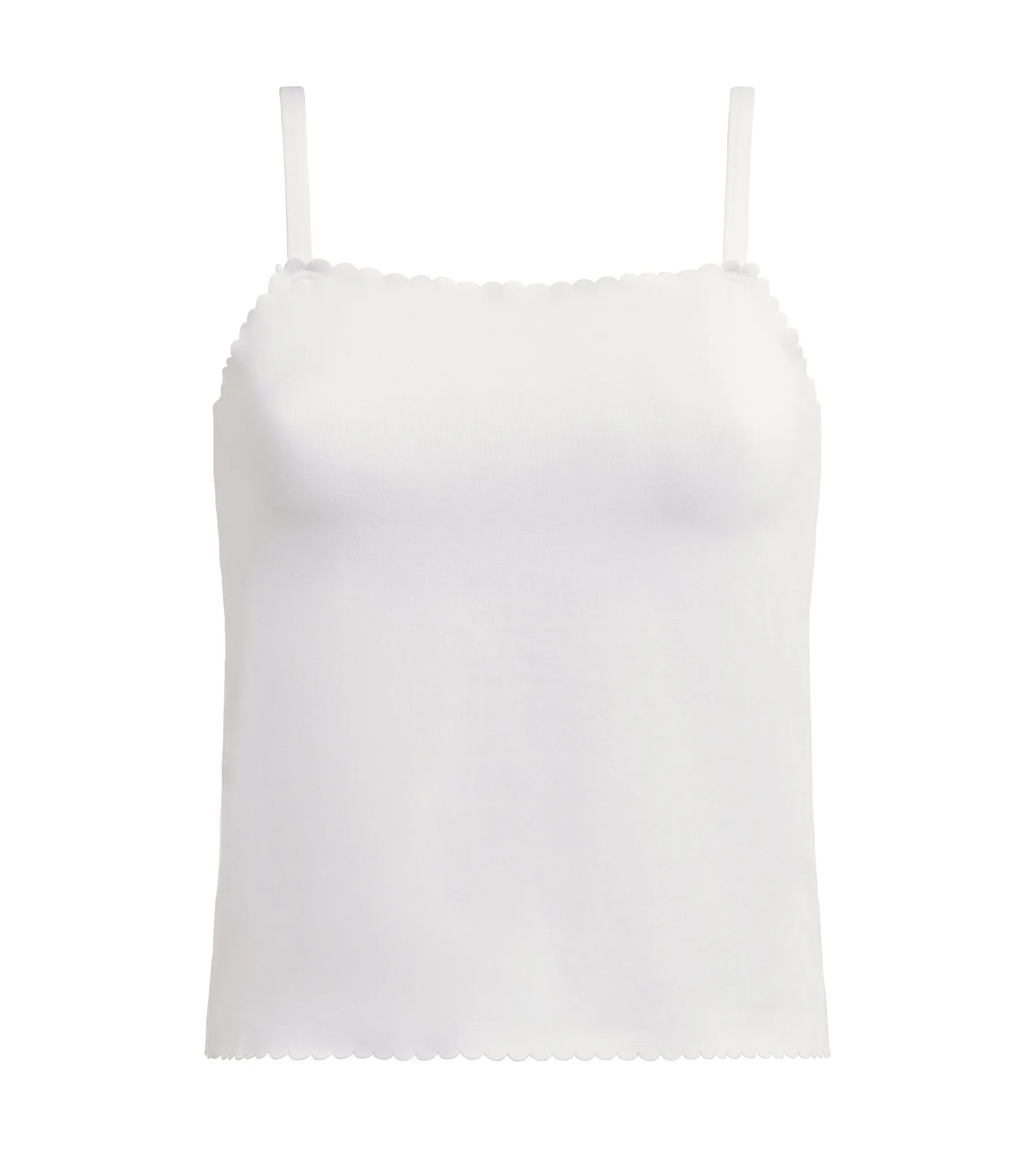 Top femme en coton stretch sans couture Blanc Body Touch Easy