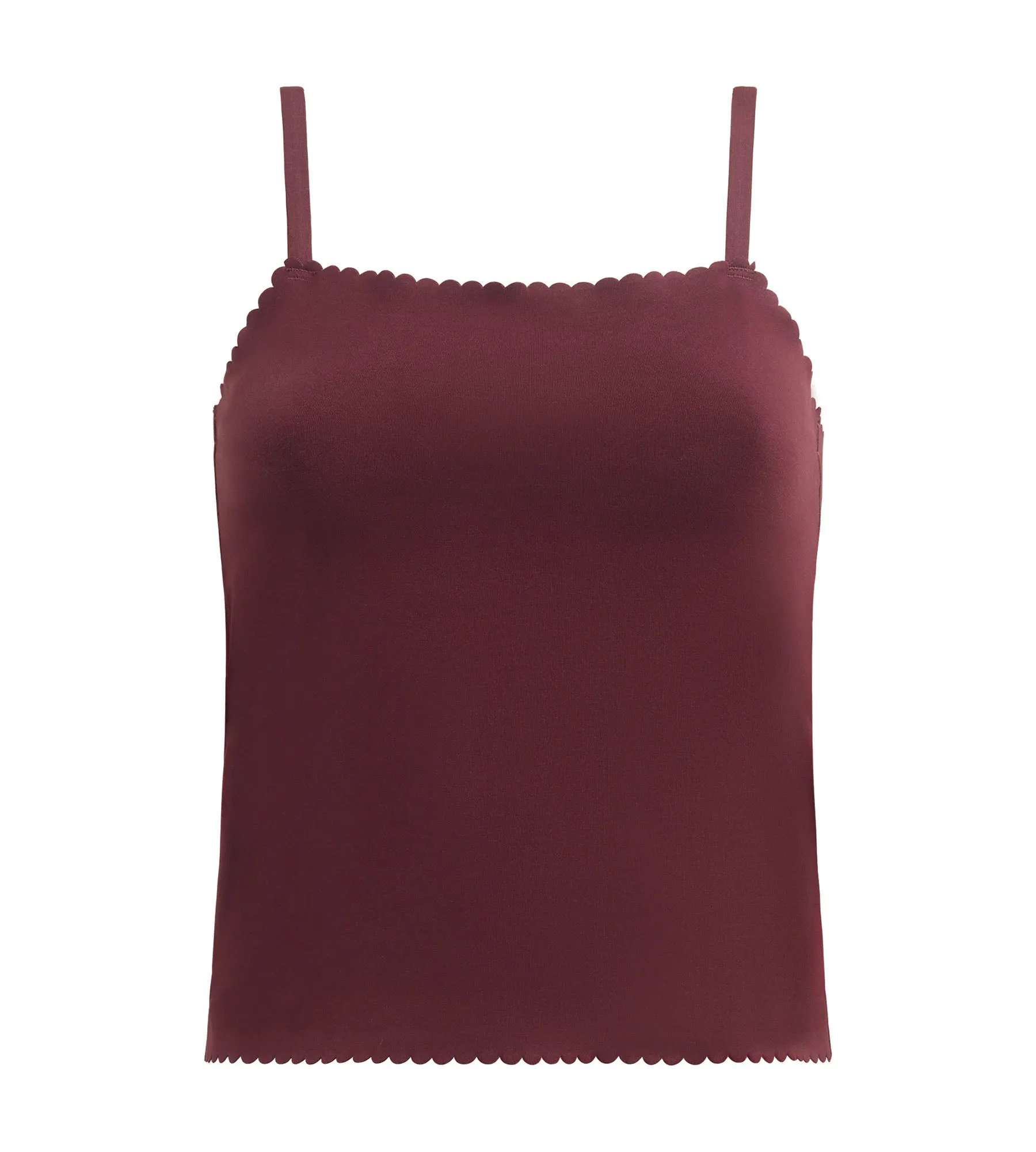 Top femme en coton stretch sans couture Rubis Foncé Body Touch Easy