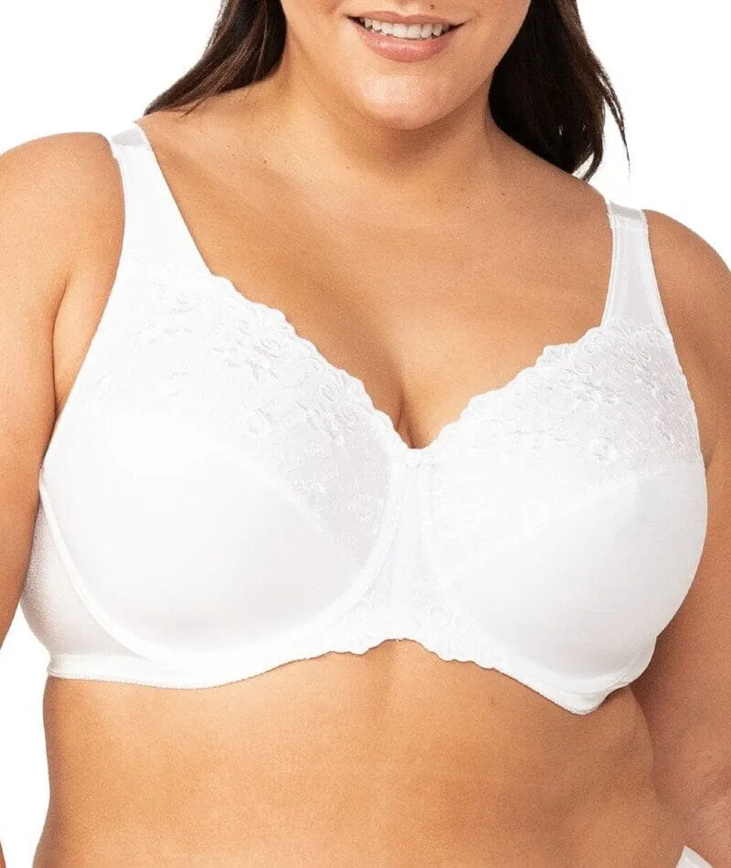 Triumph Embroidered Minimizer Bra - White